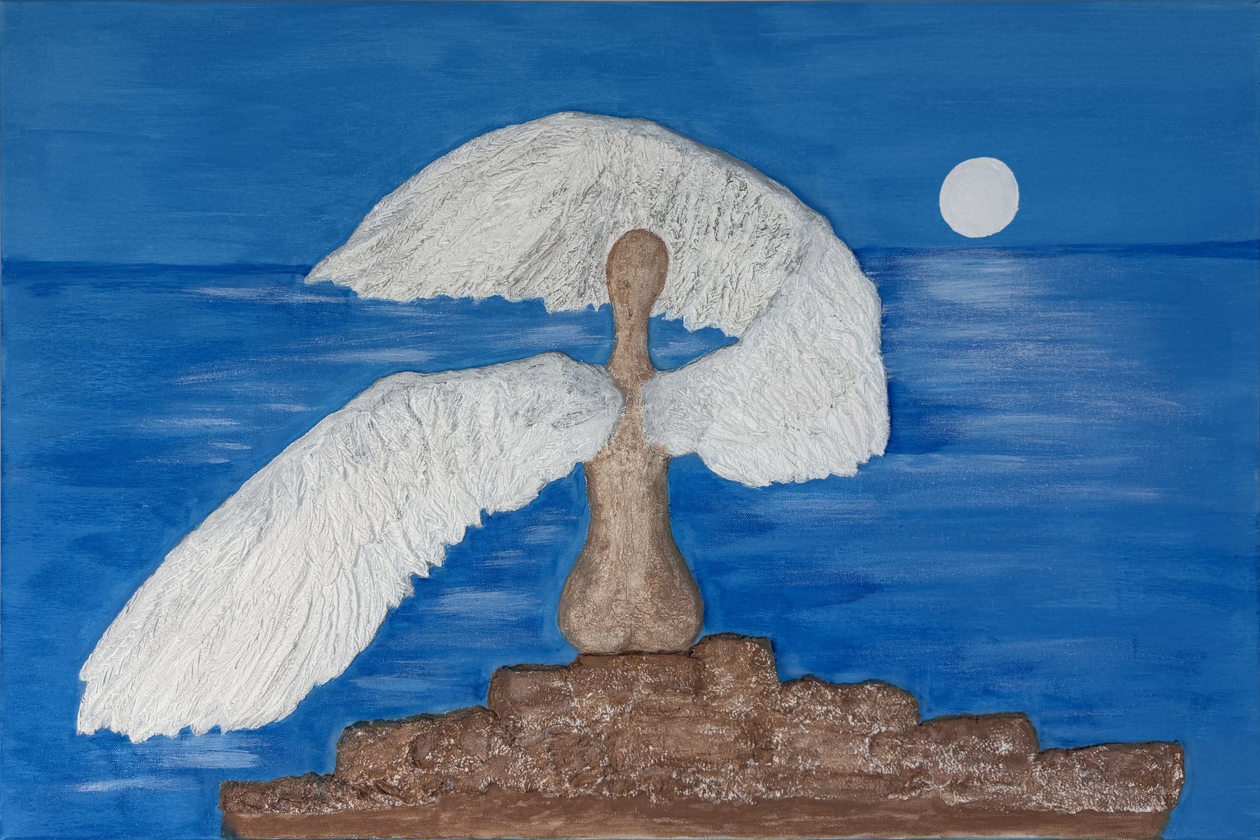 Ángel mirando al mar